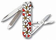 Мультитул Victorinox Нож перочинныйEdelweiss 0.6203.840 58мм 7 функций дизайн рукояти Эдельвейс